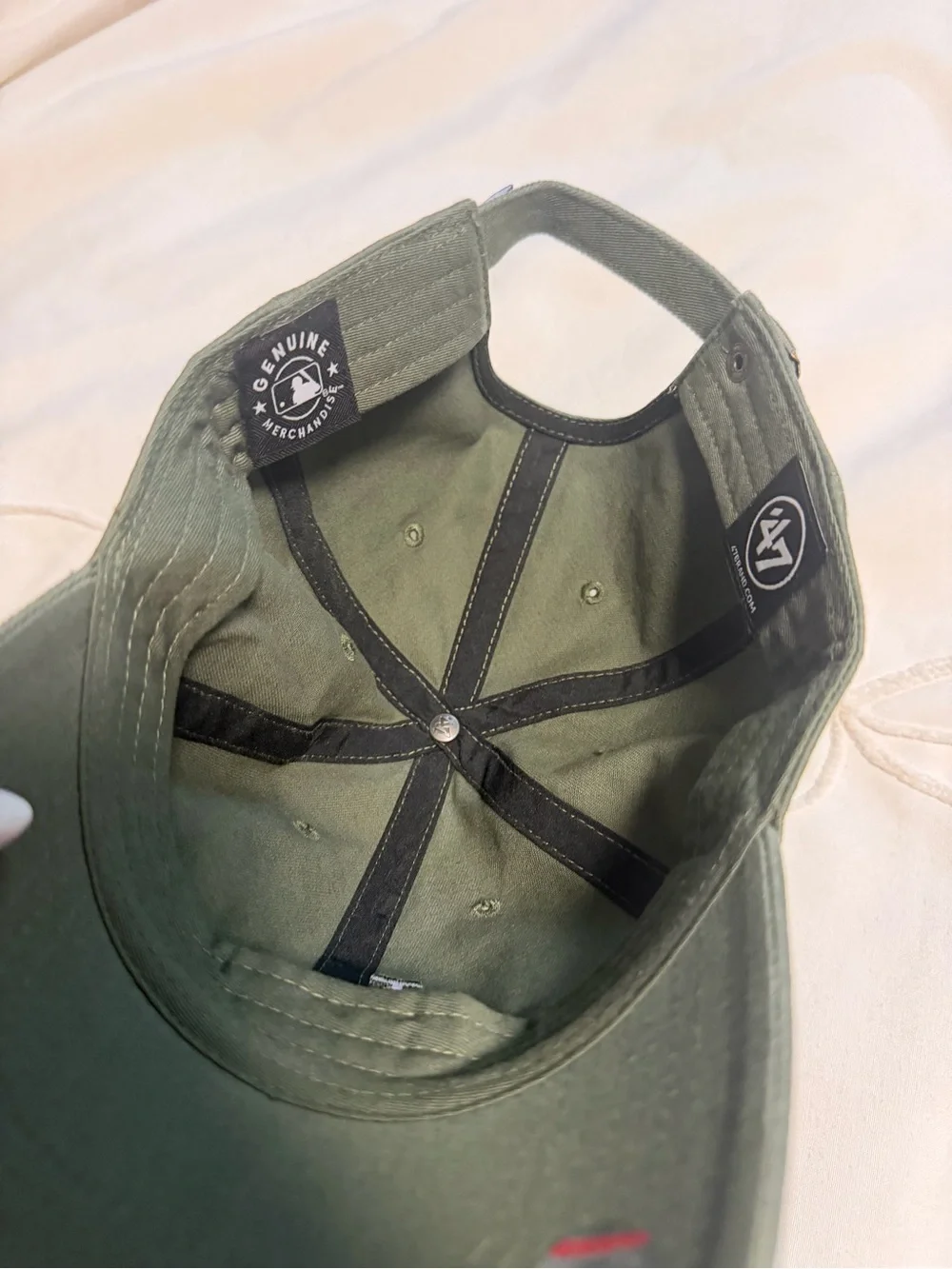 LA Embroidered Baseball Cap - Olive Green